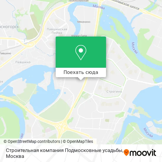 Карта Строительная компания Подмосковные усадьбы