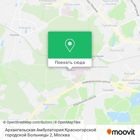 Карта Архангельская Амбулатория Красногорской городской Больницы 2
