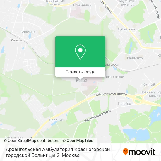 Карта Архангельская Амбулатория Красногорской городской Больницы 2