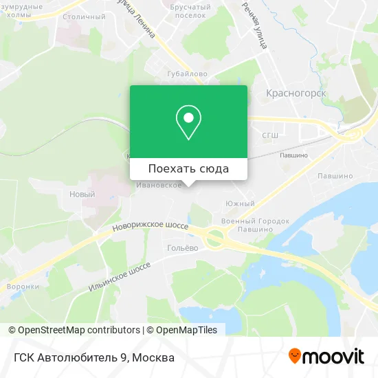 Карта ГСК Автолюбитель 9