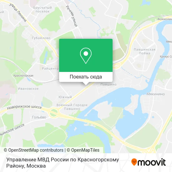 Карта Управление МВД России по Красногорскому Району