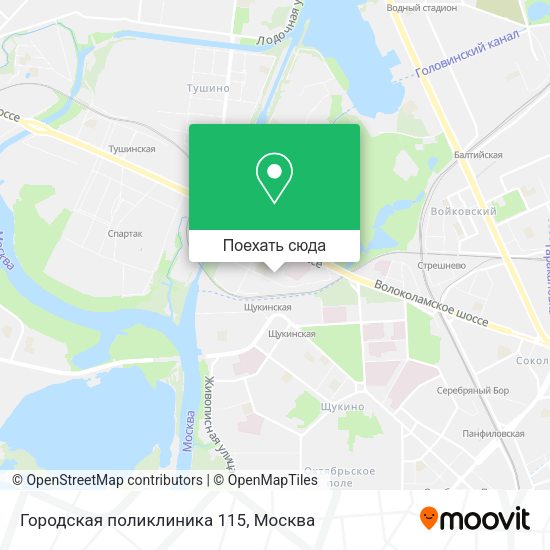 Карта Городская поликлиника 115