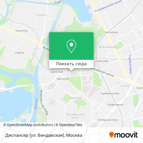 Карта Диспансер (ул. Виндавская)