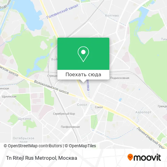 Карта Tn Ritejl Rus Metropol