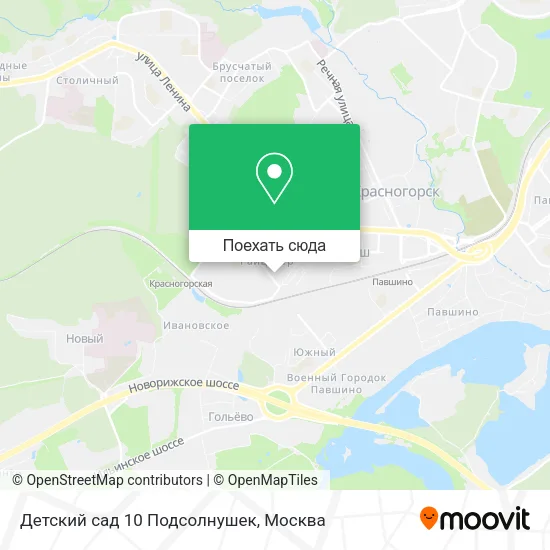 Карта Детский сад 10 Подсолнушек