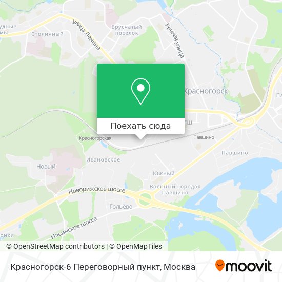 Карта Красногорск-6 Переговорный пункт