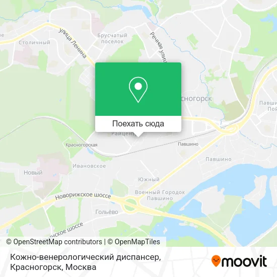 Карта Кожно-венерологический диспансер, Красногорск