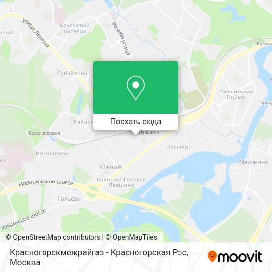 Карта Красногорскмежрайгаз - Красногорская Рэс