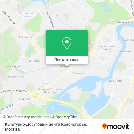 Карта Культурно-Досуговый центр Красногорье