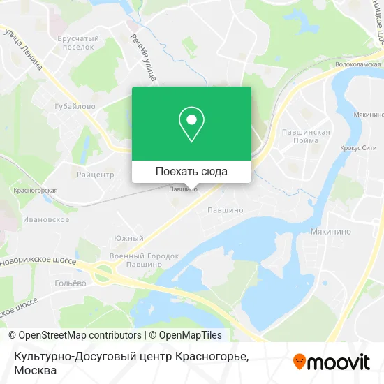 Карта Культурно-Досуговый центр Красногорье