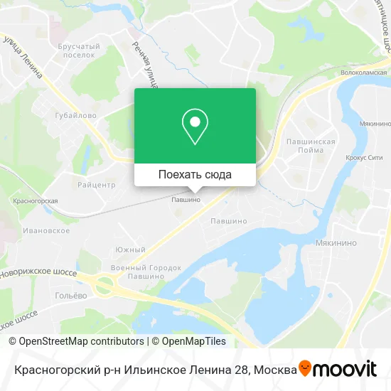 Карта Красногорский р-н Ильинское Ленина 28