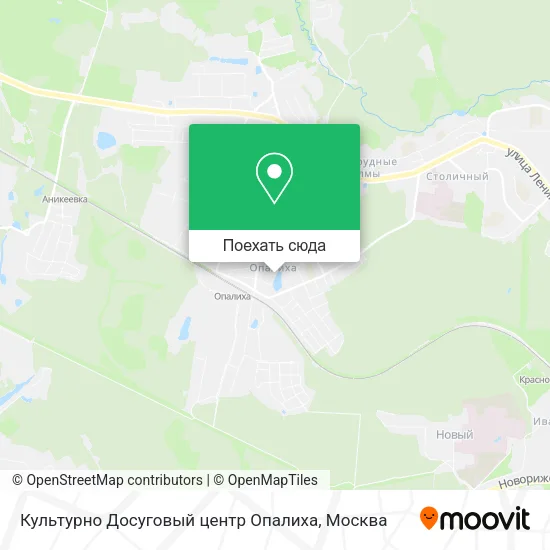 Карта Культурно Досуговый центр Опалиха