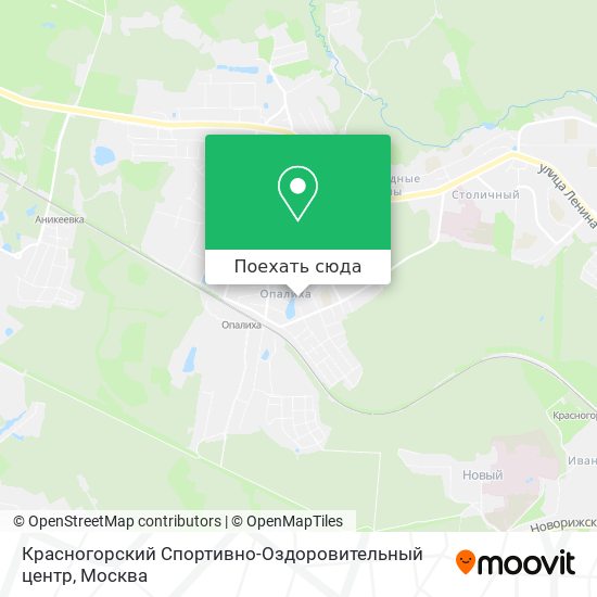 Карта Красногорский Спортивно-Оздоровительный центр