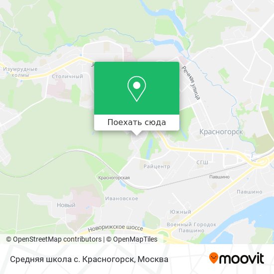 Карта Средняя школа с. Красногорск