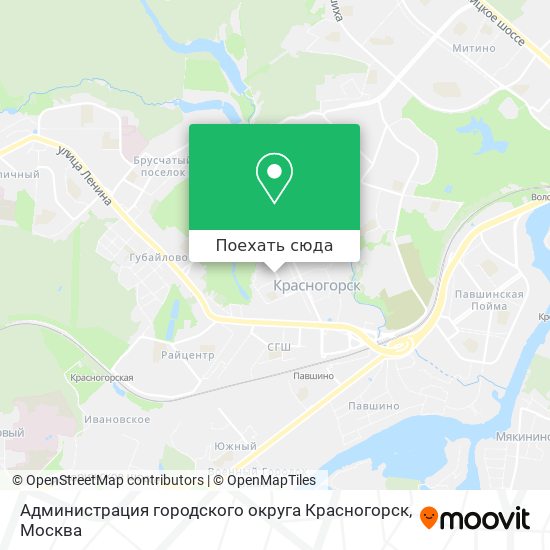 Карта Администрация городского округа Красногорск