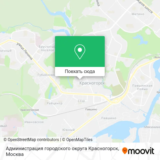 Карта Администрация городского округа Красногорск