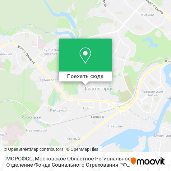 Карта МОРОФСС, Московское Областное Региональное Отделение Фонда Социального Страхования РФ