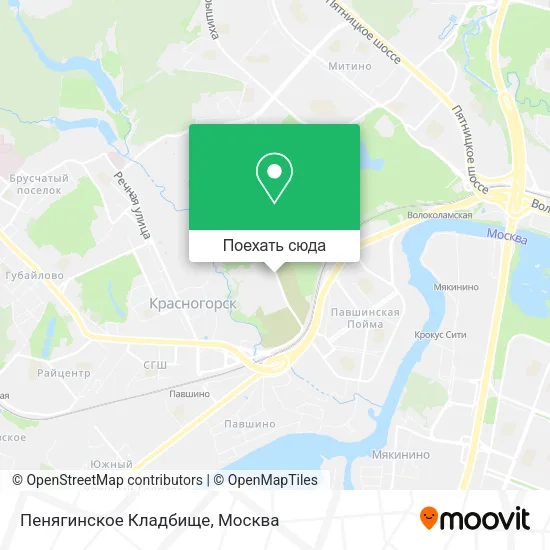 Карта Пенягинское Кладбище