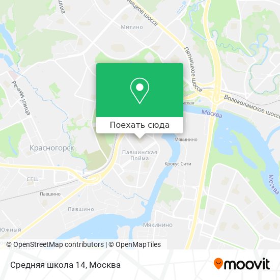 Карта Средняя школа 14