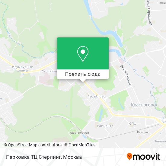 Карта Парковка ТЦ Стерлинг