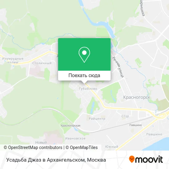 Карта Усадьба Джаз в Архангельском