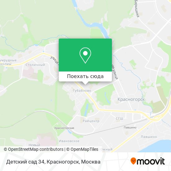 Карта Детский сад 34, Красногорск