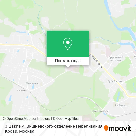 Карта 3 Цвкг им. Вишневского-отделение Переливания Крови
