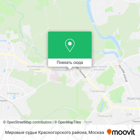 Карта Мировые судьи Красногорского района