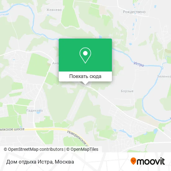 Карта Дом отдыха Истра