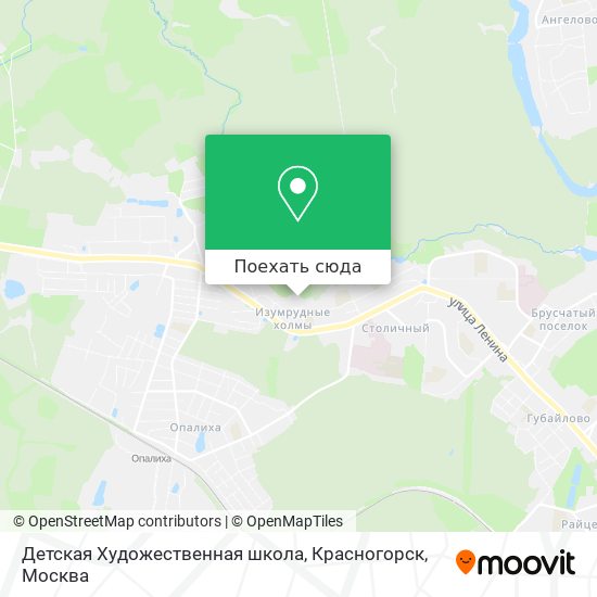 Карта Детская Художественная школа, Красногорск