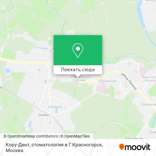 Карта Кору-Дент, стоматология в Г.Красногорск