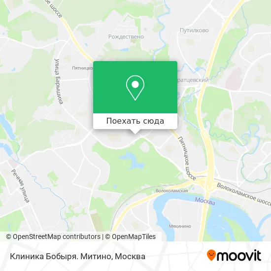 Карта Клиника Бобыря. Митино