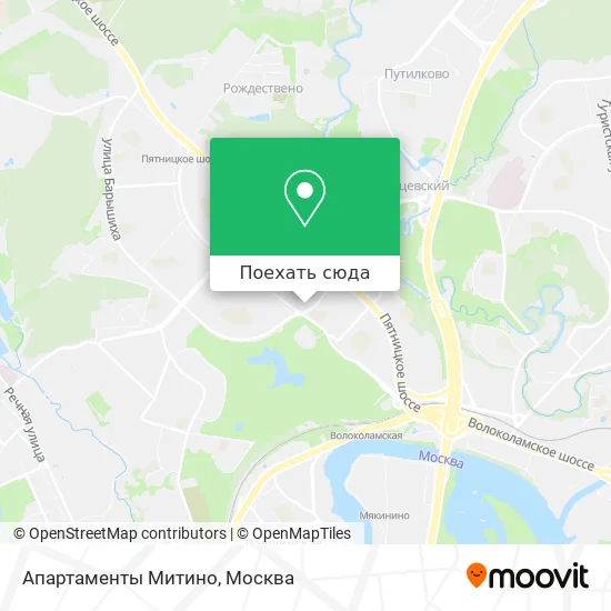 Карта Апартаменты Митино