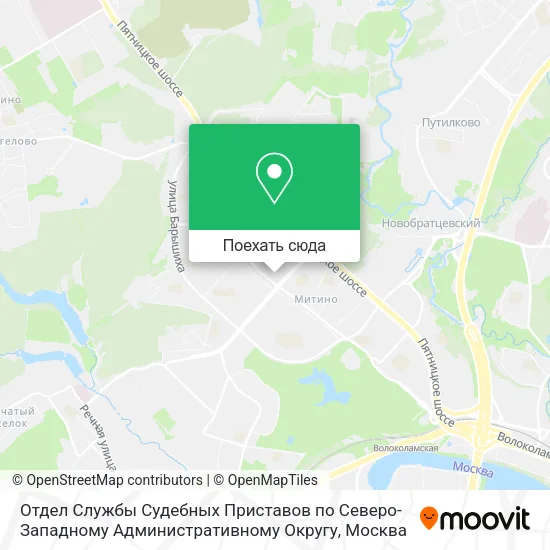 Карта Отдел Службы Судебных Приставов по Северо-Западному Административному Округу