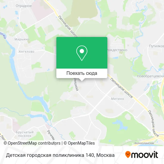 Карта Детская городская поликлиника 140