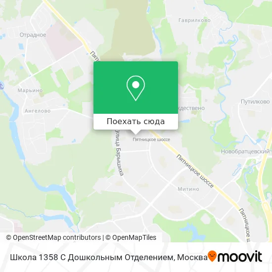 Карта Школа 1358 С Дошкольным Отделением