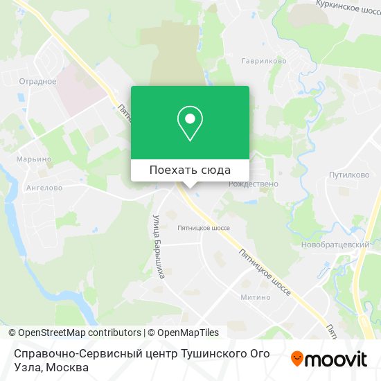 Карта Справочно-Сервисный центр Тушинского Ого Узла