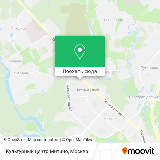 Карта Культурный центр Митино