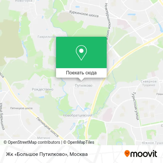 Карта Жк «Большое Путилково»