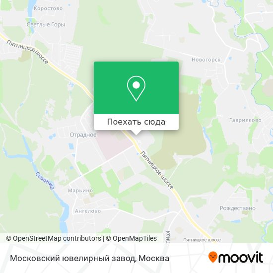 Карта Московский ювелирный завод