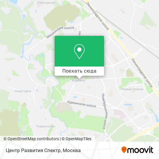 Карта Центр Развития Спектр