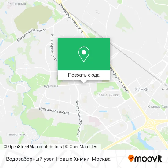 Карта Водозаборный узел Новые Химки