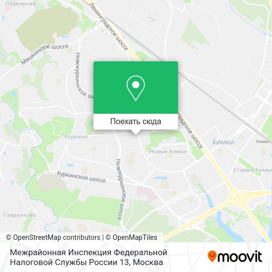 Карта Межрайонная Инспекция Федеральной Налоговой Службы России 13