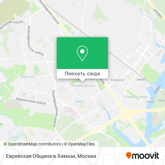 Карта Еврейская Община в Химках