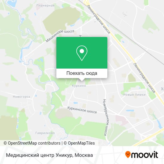 Карта Медицинский центр Уникур