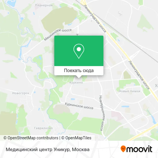 Карта Медицинский центр Уникур