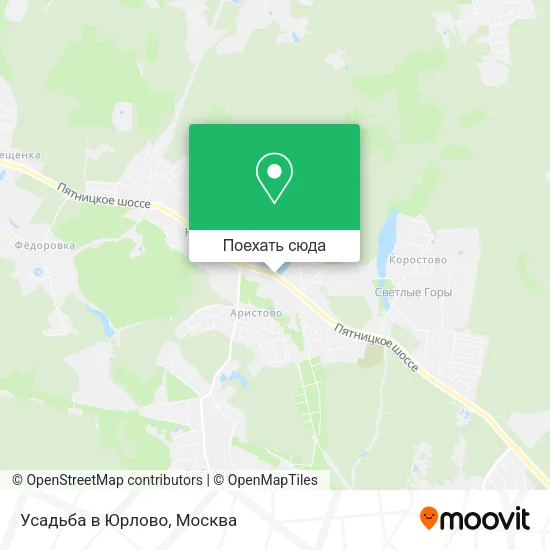 Карта Усадьба в Юрлово