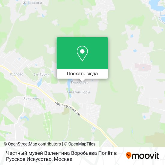 Карта Частный музей Валентина Воробьева Полёт в Русское Искусство