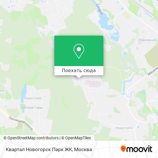 Карта Квартал Новогорск Парк ЖК
