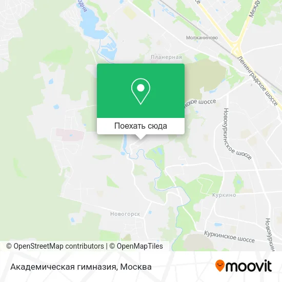 Карта Академическая гимназия